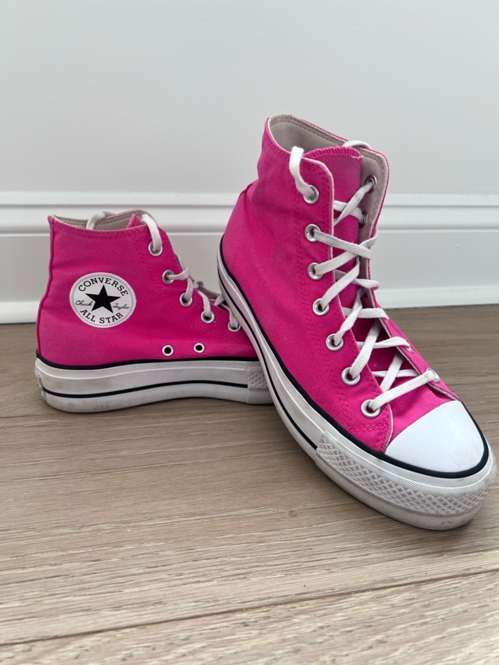 Converse Chuck Taylor All Star Lift Platform High Top Shoes Pink Women's Size 8
